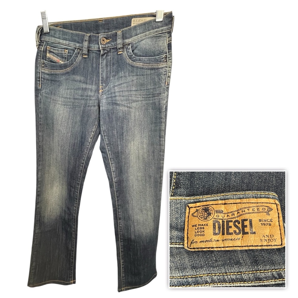 Diesel Regular Bootcut  Denim Jeans Womens Size 27 Blue Wash